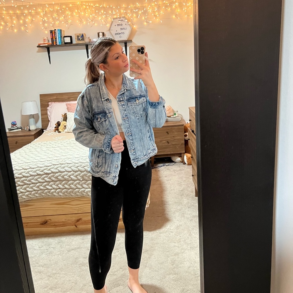 medium wash jean jacket